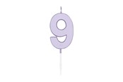 Spielzeug - Globos Cake candle 4.5cm Pastel Lilac no. 9 - 1219