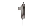 Spielzeug - Globos Cake Candle 6cm Metallic Black no. 1 - 1061