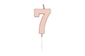 Spielzeug - Globos Cake Candle 4.5cm Metallic Rose Gold no. 7 - 1097