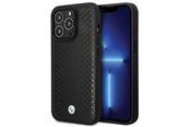 Handys - Cover & Cases - BMW Leather Diamond Pattern Case for iPhone 14 Pro - Black - 3666339066543