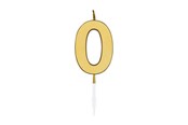 Spielzeug - Globos Cake Candle 4.5cm Metallic Gold no. 0 - 1070