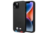 Handys - Cover & Cases - BMW BMHMP14M22PTDK iPhone 14 Plus 6.7 "black / black Leather Stamp Tricolor Magsafe - 3666339089313