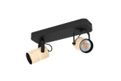 Lampen - EGLO CAYUCA SPOT GU10 2X250LM SCHWARZ/BRAUN - 900437
