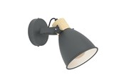 Lampen - EGLO COSWARTH SPOT E27 ANTHRAZIT/HOLZ - 99074