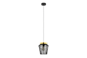 Lampen - EGLO ESCANDIDOS PENDEL E27 Ø220 SCHWARZ/MESSING - 99806
