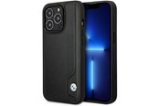 Handys - Cover & Cases - BMW BMHCP14L22RBDK iPhone 14 Pro 6.1" black/black hardcase Leather Blue Dots - 3666339066420