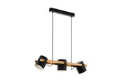 Lampen - EGLO Stars of Light HORNWOOD LANGTISCH 3L SCHWARZ/HOLZ - 43045