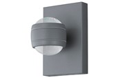 Lampen - EGLO SESIMBA AUSSEN WAND 2X280LM IP44 SILBER - 94796