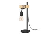 Lampen - EGLO TOWNSHEND 1 TISCH SCHWARZ/HOLZ - 32918