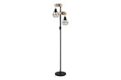 Lampen - EGLO Stars of Light TOWNSHEND 5 STEHLAMPE 2L SCHWARZ/HOLZ - 43137