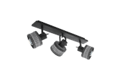 Lampen - EGLO TURROCK SPOTSCHIENE 3XE27 SCHWARZ - 43446