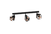 Lampen - EGLO CARTON 7 SPOTSCHIENE 3XE27 SCHWARZ/ANTIKKUPFER - 43717