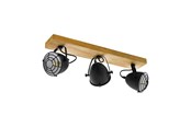 Lampen - EGLO GATEBECK SPOT-SCHIENE 3XE14 HOLZ/SCHWARZ - 49078