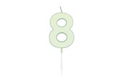 Spielzeug - Globos Cake candle 4.5cm Pastel Mint no. 8 - 1198