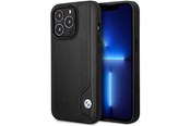 Handys - Cover & Cases - BMW BMHCP14X22RBDK iPhone 14 Pro Max 6.7" black/black hardcase Leather Blue Dots - 3666339066437