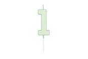 Spielzeug - Globos Cake candle 4.5cm Pastel Mint no. 1 - 1191