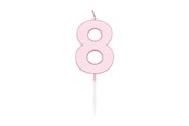 Spielzeug - Globos Cake candle 4.5cm Pastel Pink no. 8 - 1118