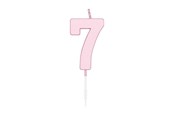 Spielzeug - Globos Cake candle 4.5cm Pastel Pink no. 7 - 1117