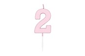 Spielzeug - Globos Cake candle 4.5cm Pastel Pink no. 2 - 1112