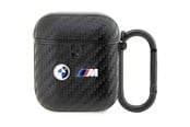 Handys - Anderes Zubehör - BMW BMA2WMPUCA2 AirPods 1/2 cover black/black Carbon Double Metal Logo - 3666339123826