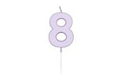 Spielzeug - Globos Cake candle 4.5cm Pastel Lilac no. 8 - 1218