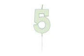 Spielzeug - Globos Cake candle 4.5cm Pastel Mint no. 5 - 1195