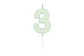 Spielzeug - Globos Cake candle 4.5cm Pastel Mint no. 3 - 1193