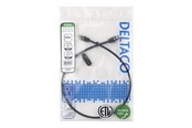 Netzwerk - Kabel - Deltaco patch cable - 0.5 m - black - Schwarz - TP-605S-SLIM