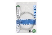 Netzwerk - Kabel - Deltaco patch cable - 1.5 m - grey - Grau - TP-6105-SLIM