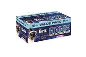 Katzen - Brit Premium by Nature Zarte Filets in Soße Sterilised Box - Nasskatzenfutter - 36x85g - 8595602580880