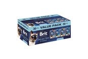 Katzen - Brit Premium by Nature Zarte Filets in Soße Box - Nasskatzenfutter - 36x85g - 8595602580873