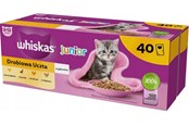 Katzen - Whiskas Junior Geflügel in Gelee - Nassfutter für Katzen - 40 x 85g - 4008429164781