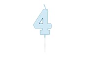 Spielzeug - Globos Cake candle 4.5cm Pastel Blue no. 4 - 1184