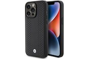Handys - Cover & Cases - BMW Leather Diamond Pattern case for iPhone 15 Pro - black - 3666339142568