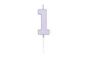Spielzeug - Globos Cake candle 4.5cm Pastel Lilac no. 1 - 1211
