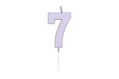 Spielzeug - Globos Cake candle 4.5cm Pastel Lilac no. 7 - 1217