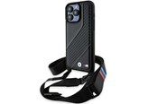 Handys - Cover & Cases - BMW M Edition Carbon Stripe & Strap case for iPhone 15 Pro - black - 3666339235437
