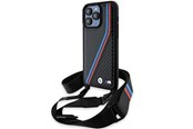 Handys - Cover & Cases - BMW M Edition Carbon Tricolor Lines & Strap case for iPhone 15 Pro - black - 3666339235673