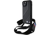 Handys - Cover & Cases - BMW M Edition Carbon Stripe & Strap case for iPhone 15 / 14 / 13 - black - 3666339235413