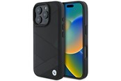 Handys - Cover & Cases - BMW Signature Leather Crossing Lines Pattern iPhone 16 Pro Case - Black - 3666339323547