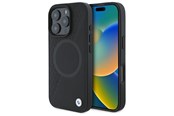 Handys - Cover & Cases - BMW Sign Leather Half Textured And Circle MagSafe case for iPhone 16 Pro Max - black - 3666339323431