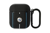 Handys - Anderes Zubehör - BMW Leather Color Lines Case for AirPods 1 / 2 - Black - 3666339089504