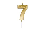 Spielzeug - Globos Cake Candle 6cm Metallic Gold no. 7 - 1017