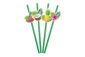 Spielzeug - Globos Paper Straws Fruit Aloha - 6 pcs. - 9345