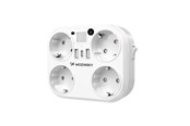 Handys - Adapter und Ladegeräte - Wozinsky WRS-2B 4x AC 2x USB-A 2x USB-C 4000 W Network Splitter with Lamp - White - 5907769388637
