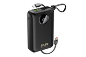 Powerbank (Akku) - Dudao K14+ Powerbank 20000mAh 22.5W USB-C / USB-A / Built-in Lightning and USB-C Cables - Black - 6977196680016