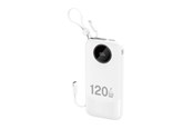 Powerbank (Akku) - Dudao K13 10000mAh Powerbank with Built-in Cable - White - 6977196680221