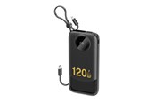 Powerbank (Akku) - Dudao K13 10000mAh Powerbank with Built-in Cable - Black - 6977196680238