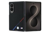 Handys - Cover & Cases - BMW M Leather Perforated Tricolor Stripe Metal Logos MagSafe Case for Samsung Galaxy Z Fold 8 - Black - 3666339662622