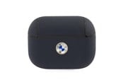 Handys - Anderes Zubehör - BMW Genuine Leather Silver Logo AirPods Pro Case - Navy Blue - 3666339009441